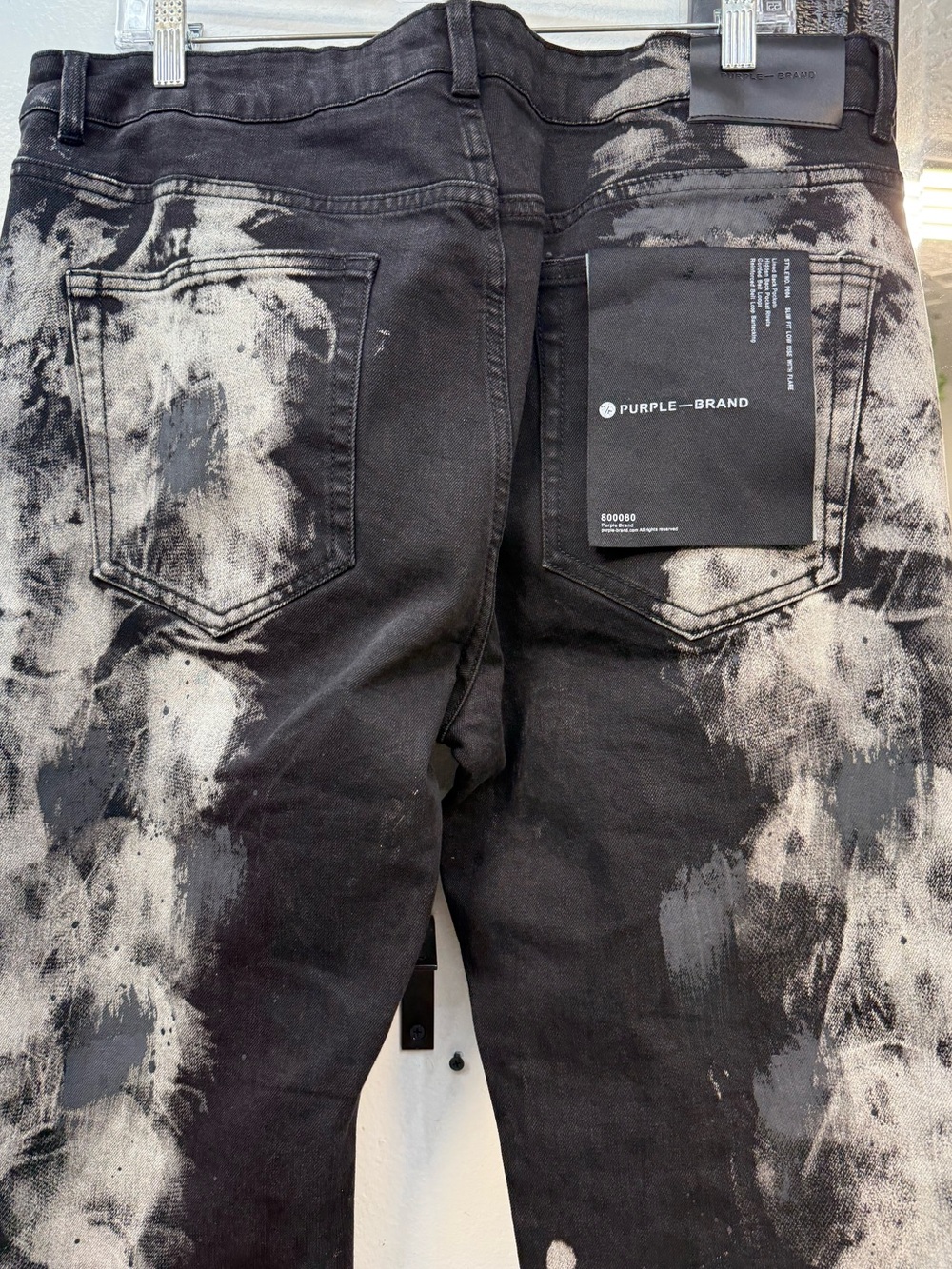 Purple Brand Jeans Men's Black & Gray Acid-Effect Bootcut Jeans - Picture 9 of 13